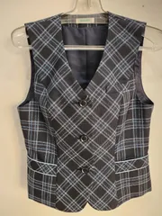 事務服ベスト未使用【訳アリ】チェック＆ピンク(11号サイズセット×2)
