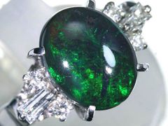 Pt850 天然ブラックオパールリング 2.19ct サイズ15号 鑑別付き - メルカリ