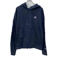 Champion ロゴスウェット パーカー MEDIUM ネイビー チャンピオン プルオーバー フーディー ワンポイント 無地スウェット 秋物 a801-5307