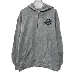 Champion ロゴスウェット パーカー L グレー チャンピオン ハーフジップ フーディー スウェット ワンポイント 無地 秋物 a801-5310