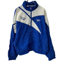 Reebok ナイロンジャケット XO 黒/白 - メルカリ