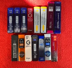 シャーペン替芯　まとめ売り　0.3mm　0.5mm　0.7mm　0,9mm　HB　B　2B　3B　学生