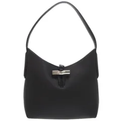 新品同様 ロンシャン ロゾ レザー ブラック ハンドバッグ 黒 1342 Longchamp