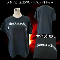 A　METALLICA メタリカ バンドTシャツ ロゴプリント 黒 ブラック 古着 ロックT　XLサイズ