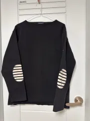 SAINT JAMES（セントジェームス） ギルド 肘パッチ ブラック 長袖Tシャツ レディース XL