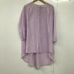 studio CLIP スタディオクリップ シャツ、ブラウス 長袖 長袖シャツ 刺繍シャツ ノーカラーシャツ