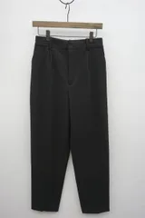 美品 ZARA ザラ ストライプ タック ストレート パンツ スラックス サイズS 黒 1207N★2