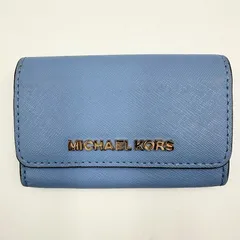 マイケルコース　カードケース　ブルー