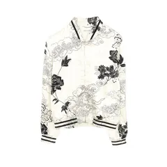 サンローラン SAINT LAURENT ブルゾン ホワイト/ブラック シルク ブルゾン メンズ Used Aのサムネイル