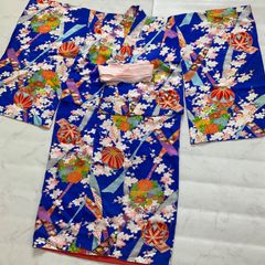 縮緬　子供の着物 希少 正絹 縮緬 アンティーク羽織 子供着物 橘柄 - メルカリ