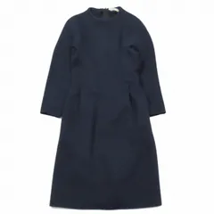 ビューティフルピープル beautiful people ワンピース 長袖 ボトルネック ハーフ 膝丈 フレアスカート 36 ネイビー/5YBA11 レディースのサムネイル