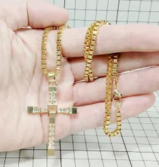 【ネックレス:ロザリオ　ドミニク・トレット （ワイルド・スピード:ヴィン・ディーゼル 主演） #ゴールド】D01-09/FRI