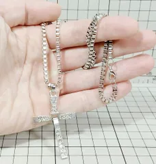 【ネックレス:ロザリオ　ドミニク・トレット （ワイルド・スピード:ヴィン・ディーゼル 主演） #シルバー】D01-09/FRI