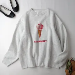 U by SPICK&SPAN スピックアンドスパン アイスクリーム スウェット トレーナー プルオーバー Free ライトグレー系(116K＋9837)25F☆