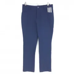 【美品】アディダス パンツ ネイビー×ライトグレー ポケット3ライン ストレッチ メンズ 82 ゴルフウェア adidas