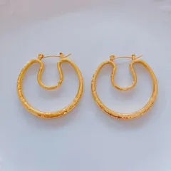 ステンレス　フープピアス　メタル　ゴールド