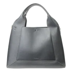 未使用 FURLA フルラ GILDA L ジルダ 2way ハンド ショルダー トート バッグ 鞄 レザー 黒 ブラック レディース 古着 中古 USED