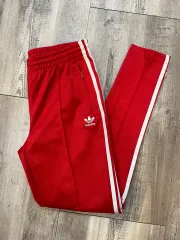 アディダス レディース ロゴレッド トレーニングパンツ SS サイズ