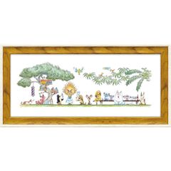なかのまりの 絵画 アート 風景 とある森の奥から 馬 - メルカリ