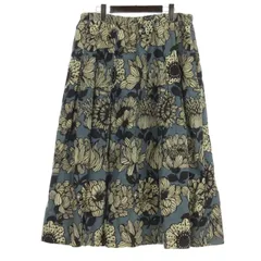 ディージーワイ Dgy 花柄 フレア スカート ロング ブルー系 3L 大きいサイズ ■FF