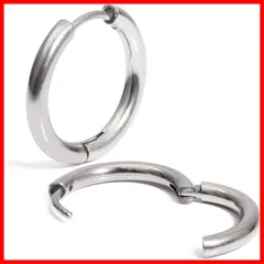[SEIYA INTERNATIONAL] フープピアス リングピアス ピアス メンズ レディース ステンレス 18G 両耳 2個セット