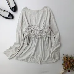 THE YOn ザヨン フリルビスチェセットルーズフィットロンT プルオーバー カットソー 2Pセット コットン 綿 100％ Free ライトグレー オートミール (129Y＋8711)26H