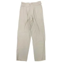 未使用 CINOH チノ RAYON TWILL DOUBLE BELT PANTS レーヨンツイル ダブルベルト パンツ スラックス 46 カーキ ベージュ メンズ 古着 中古 USED