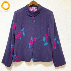 希少 イヴサンローラン チャイナボタン 総柄 ニット ジャケット - メルカリ