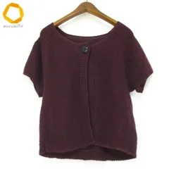 #wnc レリアン Leilian カーディガン 11 ボルドー ニット 半袖 レディース [982736]
