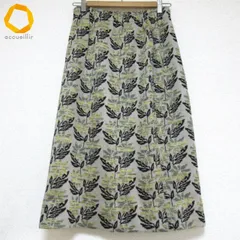 #wnc サイトウトヨコ 斉藤都世子 スカート グレー 黒 黄色 ニット 花柄 レディース [984443]