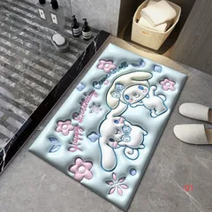 【40×60cm】バスルーム用珪藻土マット 吸水速乾 滑り止め お手入れ簡単 ドアマット