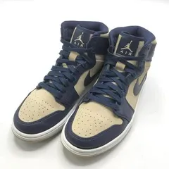 【中古】NIKE Women's AIR JORDAN1 Retro Premium Midnight Navy Light Cream 27.5cm AQ9131-401 ネイビー ベージュ ナイキ[79]