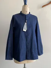 ashuhari デニムバンドカラーシャツジャケット AS-056