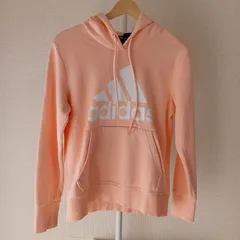 【adidas アディダス】レディース 裏起毛パーカー サーモンピンク LLサイズ