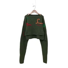 未使用品 Mame Kurogouchi マメクロゴウチ Cable Knit Loose Top with Hand Stitched Letter ゆめ ニット 刺繍 セーター 1 MM22FW-KN030