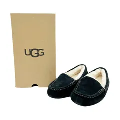 ◆◆UGG アグ モカシン アンスレー 25cm スリッポン ムートン 黒 1106878 ブラック