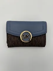 ■ MICHAEL KORS マイケルコース 6連キーケース MKロゴ ブルー レザー レディース 正規品