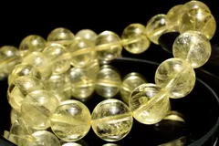 高発色◇虹入り レモンクォーツ　11mm　ブレスレット 1個売り パワーストーン 天然石 _BG6269-11