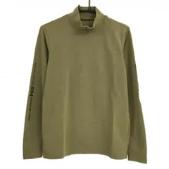 【美品】PGGパーリーゲイツ 長袖ハイネックシャツ カーキ 裏微起毛  メンズ 4(M) ゴルフウェア PEARLY GATES