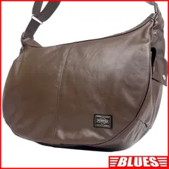 PORTER 吉田カバン ポーター ショルダーバッグ フリースタイル 斜め掛け クロスボディバッグ メンズ レディース 茶 ハーフムーン ショルダーバッグ一覧←SEULB屋着古← TN2046