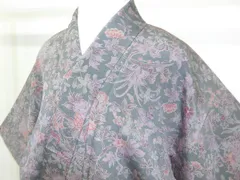 P41398　古代縮緬　更紗　小紋　袷　k