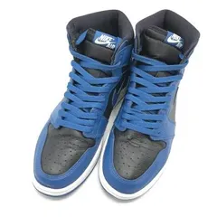 【中古】NIKE AIR JORDAN1 RETRO HIGH OGCOLORDARK MARINA BLUE スニーカー 27cm 555088-404 ブルー ブラック ナイキ[79]