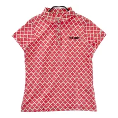 サイズ：1 JACK BUNNY ジャックバニー  半袖ポロシャツ 総柄 レッド系 [240101570496] ゴルフウェア レディース ストスト