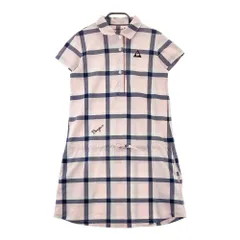 サイズ：M LE COQ GOLF ルコックゴルフ  半袖ワンピース チェック柄 ピンク系 [240101602510] ゴルフウェア レディース ストスト