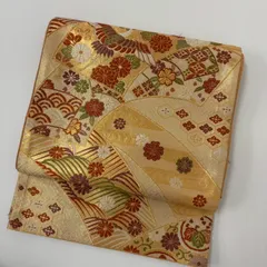 袋帯 唐織 鶴 本金糸 金彩 織り出し 正絹 着物 MA-3084