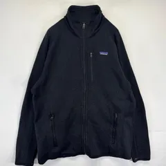 古着 パタゴニア patagonia フルジップフリースジャケット ベターセーター ワンポイントロゴ 大きいサイズ アウトドア XL  ブラック メンズ