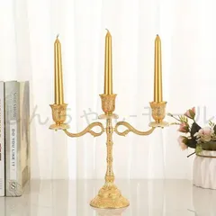 キャンドルホルダー ヴィンテージ メタル ゴールド 金 エレガント おしゃれ 置物 パーティー 雑貨 ウェディング ダイニング リビングHOT