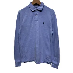 POLO by RALPH LAUREN　ポロシャツ　長袖　シャツ　トップス　ハーフボタン　無地　ワンポイント　ブランドロゴ　スモールポニー　刺しゅう　古着