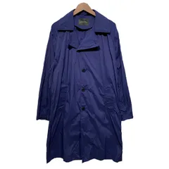 nano universe　ステンカラーコート　ロングコート　ロング丈　アウター　無地　シングルボタン　サイドポケット　ラグラン　バックスリット　古着