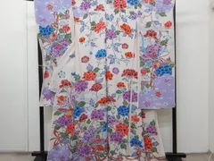 P41394　紅型調　振袖　仮仕立て　新古品　k